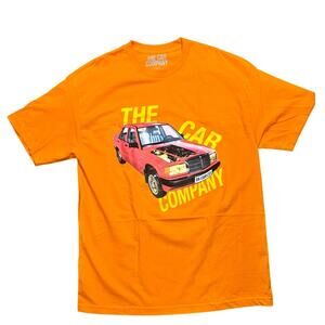 New Men's XL Orange Cotton Tee by The Car Company